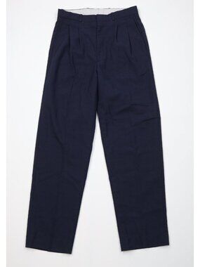 Vintage 90s Streetwear Mens 28x29 Rayon Gabardine Blend Knit Chino Pants Blue